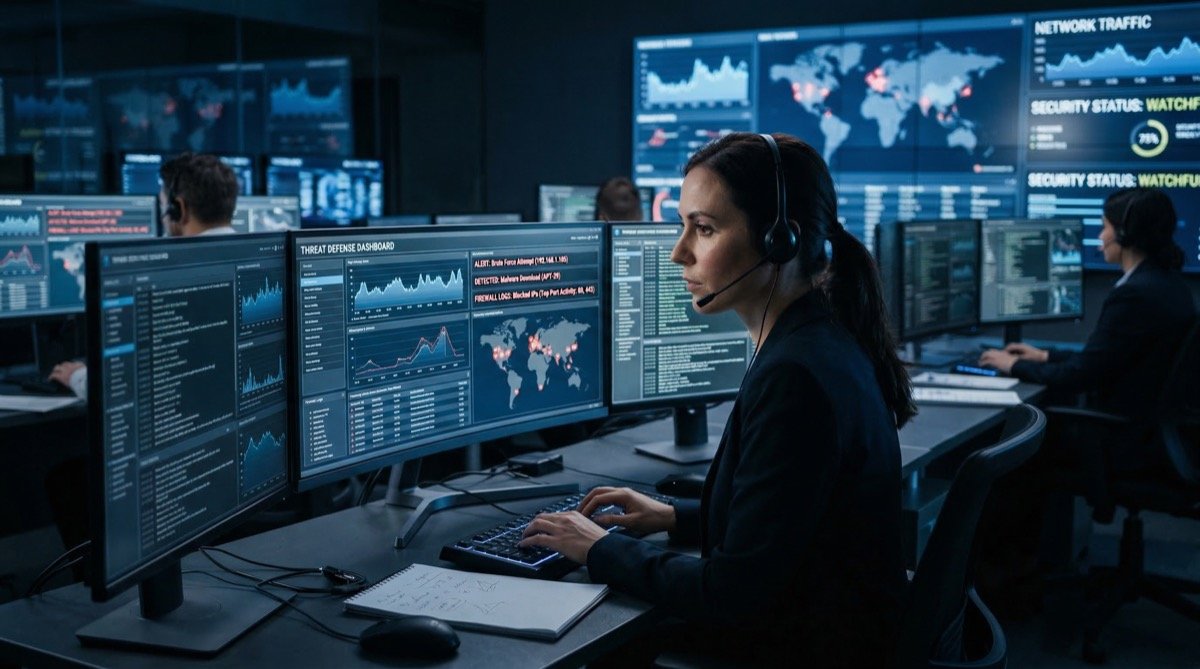 Security operations center with threat monitoring